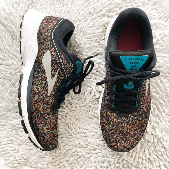 brooks multi colored running shoes